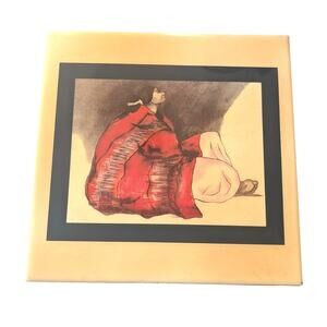 RC Gorman Woman in Red Art Tile 8x8 Southwestern Native Style